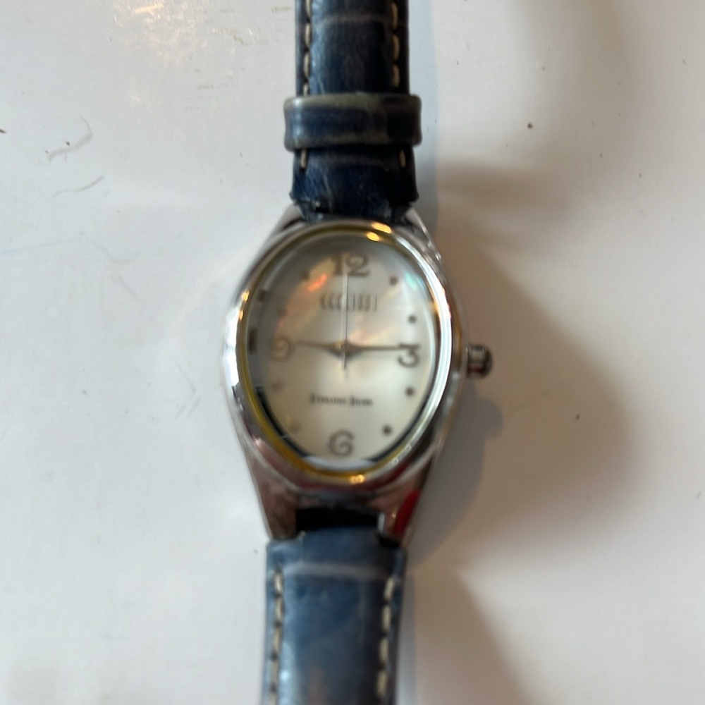 Ecclissi Watch with Sterling Silver bezel and mother of pearl face